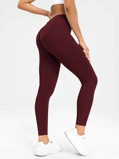 Women's High Waist Yoga Pants Elastic Lift Tight Fitness