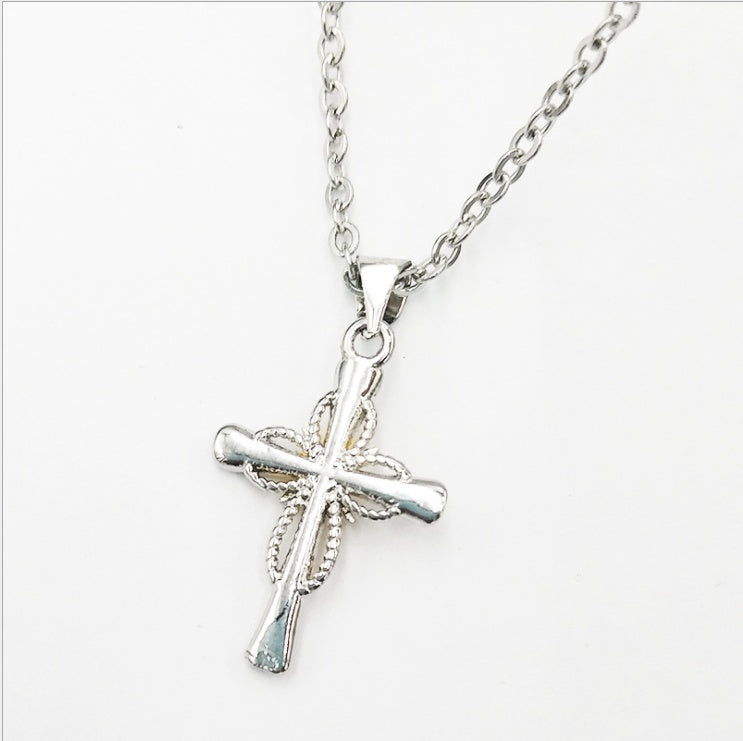 Octagonal Star Cross Alloy Pendant Necklace for Women