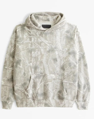 Women's Floral Print Hooded Pullover Pocket Top Loose Fit