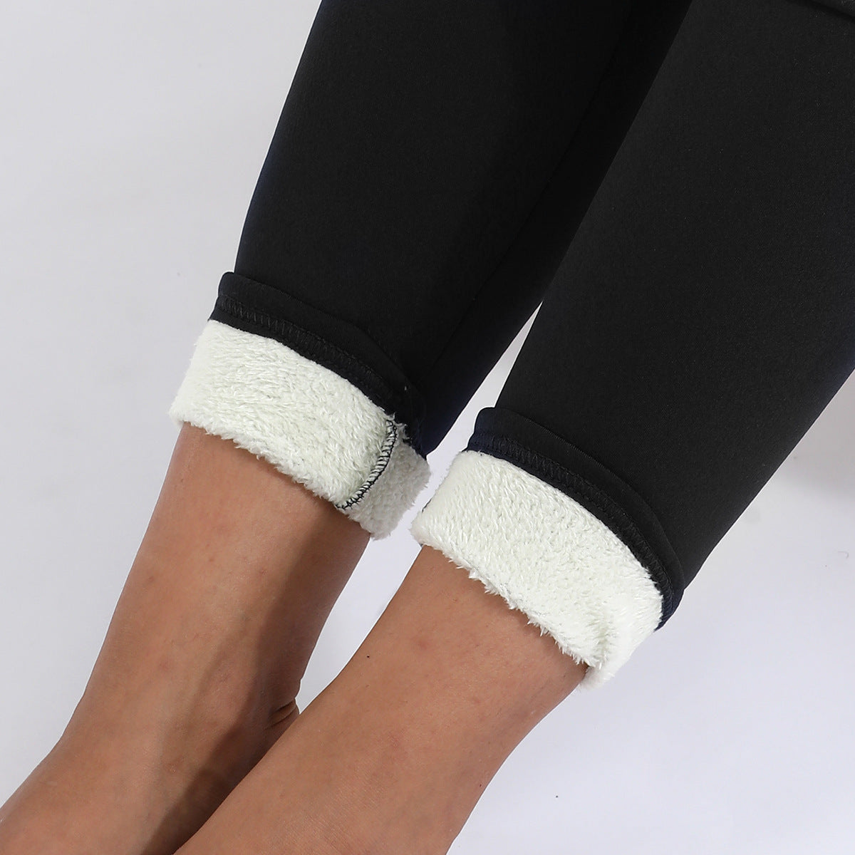 Fleece Lined Leggings Warm Winter Yoga Pants Cropped